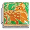 CT6847 Young Deer Green Grass Italian Charm