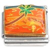 CT6862 Beach Sunset Palm Tree Italian Charm