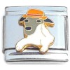 CT6885 Little Dog Wearing Hat Italian Charm