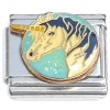 CT6887 Unicorn Light Blue Glitter Italian Charm