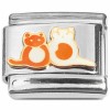 CT6890 Kitty Cats Brown White Italian Charm