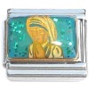 CT6891 Nun Praying Teal Italian Charm