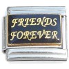 CT6896 Friends Forever Black Italian Charm