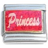 CT6897 Princess Red Glitter Italian Charm