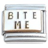 CT6903 Bite Me Black and White Italian Charm