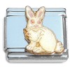 CT6936 White Rabbit Bunny Italian Charm