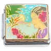 CT6964 Hawaiian Ocean Girl with Flower Italian Charm