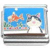 CT6965 Orange Fish and Cat Italian Charm