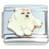 CT6977 White Puppy Dog Lounging Italian Charm