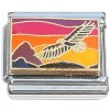 CT6981 Bird Flying Sunset Italian Charm