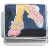 CT6983 Pink Dancing Tap Shoes Italian Charm