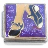 CT6985 Tap Shoes Dancing on Purple Italian Charm