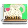 CT7019 I Love Goats Red Heart Italian Charm
