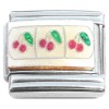 CT7029 Triple Cherries Glitter Italian Charm