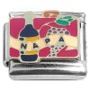 CT7042 Napa Wine Bottle Grapes Vine Red Italian Charm