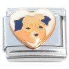 CT7117 Australian Terrier White Heart Dog Italian Charm
