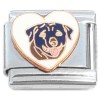 CT7113 Great Dane White Heart Italian Charm