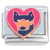 CT7113 Great Dane White Heart Italian Charm
