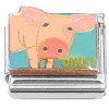 CT7149 Pink Pig Oink Italian Charm