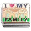 CT7154 I Love My Family House Home Italian Charm 