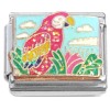 CT7179 Red Parrot Bird Blue Sky Italian Charm 