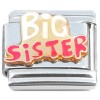 CT7195 Big Sister Red White Italian Charm 