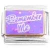 CT7196 Remember Me Purple Italian Charm 