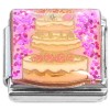 CT7212 Wedding Cake Pink Glitter Italian Charm 
