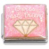 CT7216 Girls Best Friend Bling Pink Italian Charm 