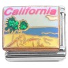 CT7219 California Beach Trees Water Italian Charm 