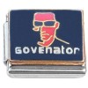 CT7227 Govenator Arnold on Black Italian Charm