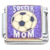 CT7263 Soccer Mom Sports Ball on Purple Italian Charm