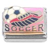 CT7267 Soccer Ball Shoe on Pink Italian Charm