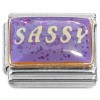 CT7275 Sassy Purple Sparkle Italian Charm