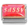 CT7276 Sassy Red Sparkle Italian Charm