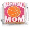 CT7298 Basketball Ball Mom on Red Italian Charm