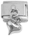 CT7304 Rounded Heart Dangle Italian Charm