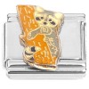 CT7319 Racoon Brown Tree Italian Charm