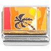 CT7337 Palm Tree Sunset Red Orange Yellow Italian Charm
