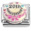 CT7354 Twentieth Anniversary 20th Italian Charm