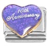CT7371 Purple Tenth Anniversary 10th Italian Charm