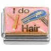 CT7381 I Do Hair Pink Glitter Italian Charm