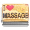 CT7394 I Love Massage Red Heart Italian Charm