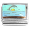 CT7398 Dolphin Jumping Sun Italian Charm