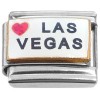 CT7400 Red Heart Love Las Vegas Italian Charm