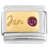 CT7401 January Little Round Bling Italian Charm