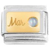 CT7403 March Little Round Bling Italian Charm