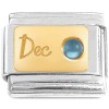 CT7412 December Little Round Bling Italian Charm