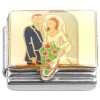 CT7416 Wedding Bride Groom Flowers Italian Charm