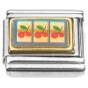 CT7427 Slot Machine Triple Cherries Jackpot Italian Charms